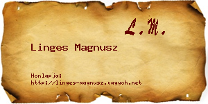 Linges Magnusz névjegykártya